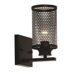 Forge Mesh Metal Wall Light - Black