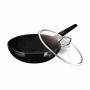 28CM Titan Pro Non-stick Wok With Lid - Black Vantage
