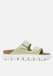 Birkenstock Arizona Chunky Suede Leather Narrow - Faded Lime