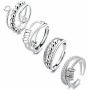 4PCS Fidget Spinner Rings For Women Open Spinning Knuckle Rings
