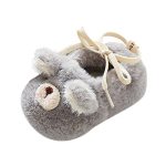 Size 3 Baby Slippers Baby Toddler Shoes Fleece Warm Booties Shoes Fashion Printing Non Slip Breathable Nude Boots Baby Boots 6-1