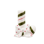 Candy. Candy Cane Shaped Candle Holder 10X5.5X11.5CM - Green