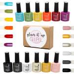 High Quality uv Glam Gel Nail Polish - 12 Piece Kit - Fruit Basket And Monochrome