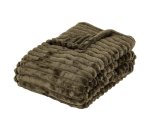 Jjp- Fleece Ribbed Blanket Khaki