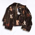 Multi Dog Print Scarf - Bitter Choc Free