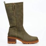 Ladies Detoit 1 Long Shaft Boot - Olive - 8