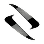Car Rear Bumper Air Outlet Wind Knife Blade Decoration Sticker Strip For Mercedes-benz C Class W205 Black
