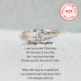 To My Daughter Always With You Round-cut Zirconia 925 Silver Band Ring Bridesmaid Gift