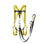 Full Body Harness With Attached Double Lanyard With Scaffold Hooks – Composite