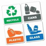 Super 3-WAY Sticker Top And Front Cans Plastic Glass Rec-jpri-tp