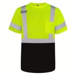 1PC Safety Shirts For Men Class 3 High Visibility Shirts With Pocket Hi Vis Reflective Shirts For Men Women Short Sleeve Constru