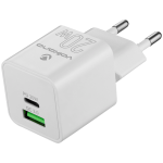 Volkano Dyna Duo 20W Pd + Qc 3.0 Wall Charger VK-8058-WT