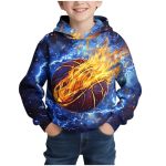 Boys Hoodies Cool 3D Graphic Print Pullover With Pocket Kids Fashion Warm Winter Hooded Sweatshirts