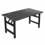 Gaming Desk - Carbon Fiber Surface LED Lighting Study Metal Frame