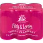 Cheeky Cranberry Sparkling Flavoured Drink Cans 6 X 200ML