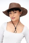 Logan Summer Sun Beach Hat With Drawstring Brown - Boredbox