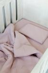 Dusty Pink Muslin Cot Duvet Cover - Incl Pillow Inner