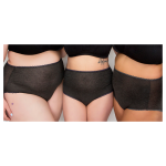 3-PACK Briefly Post Birth Brief - X Large 38 Charcoal