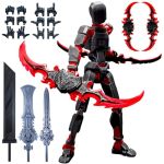 Altuco T13 Action Figure Set Titan 13 Action Figure With Multiple Accessories Easter Basket Stuffers For Boys Black-red