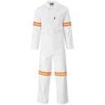 Safety Polycotton Boiler Suit - Reflective Arms - Legs - Orange Tape