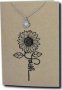 Crcs -stainless Steel Necklace On Card-sunshine & Sunflower