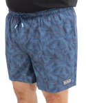 Mens Printed Fern Swim Shorts - 10XL Navy
