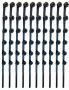 Bracket Flat Bar 6 Line Straight - Black - Pack Of 10