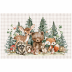 Bolster Cushion Woodland Animals