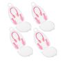 Sports Pink Waterproof Silicone Swimming Earplugs And Nose Clip - Set Of 4