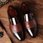 Men's Dress Loafer Shoes With Side Zipper Comfy Non-slip Slip On Shoes Men's Shoes Spring And Summer