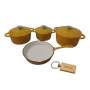 Smte Premium 7-PIECE Cast Iron Cookware Set+ Smte Keychain Cyber Yellow