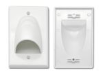 Halokny 2 Pack Single Gang Recessed Multimedia Bundled Cable Wall Plate Face Plate Panel White 2 Pack 1-GANG Wall Plate
