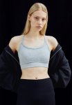 Drymove Seamless Medium Support Sports Bra - Grey