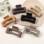6-Pack Elegant Minimalist Non-Slip Rectangle Hair Claw Clips Strong Hold For Thin/Thick Hair Temperament Women's Hair Styling Accessories