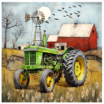Stretched Canvas Tractors