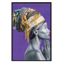 Black Framed Canvas: Abena - 1200MM X 800MM X 50MM