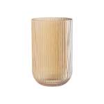 Ribbed Glass Amber Hi-ball