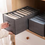 1PC Versatile Foldable Storage Box For Clothes Jeans Underwear & Socks - Non-woven Fabric Organizer