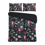 Always Velvet Printed Q Duvet Cover Set Front A Plain Reverse
