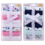 Tots Microfibre Facecloth 23X23CM 8 Pack 0 Months+ Design May Vary