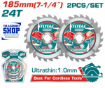 Circular Saw Ultra-thin Tct Saw Blade Set Of 2 Total Tools TAC2331853