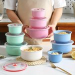 3-PIECE Set Airtight Food Storage Containers With Lids Leakproof Bpa-free Keep Fresh Boxes Portable Lunch Bowls For School Campi