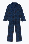 Boy Microfleece Button Down Winter Pyjama Set 4 To 12 Years