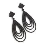 Black Shell Teardrop Earrings