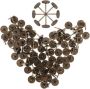 200 Pieces Retro Bronze Flat Head Thumb Tacks 11X17MM Decorative Upholstery