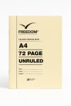 Freedom A4 72 Page Unruled College Exercise Book