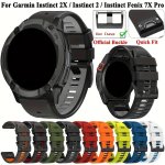 Flexible Silicone Strap For Quickfit 26MM 22MM Suitable For Garmin Instinct 2 2X Solar Enduro 2 Tactix 7 Pro Strap Suitable For 