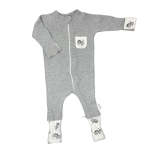 Babes & Kids Little Acorn Limited Edition Grey Melange Zebra Zippy Grow