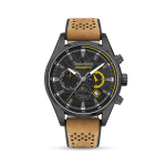 Timberland Men&apos S Aldridge Gunmetal Toned Chronograph Leather Watch