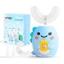 Kids U Shaped Electric Toothbrush With 4 Brush Heads Sonic Toothbrush Kids With 5 Modes Cartoon Dinosaur 360-DEGREE Cleaning IPX7 Waterproof Design